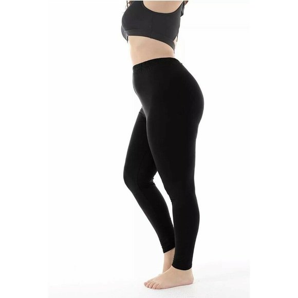 Zerdocean‎ Women's Plus Size Modal Lightweight Full Length Leggings 4X Black NWT - Picture 5 of 12